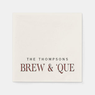 BBQ   Brew & "Que Custom Personalisiert Serviette