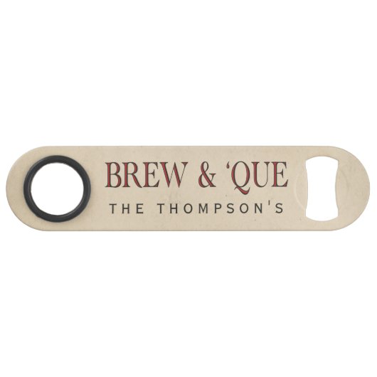 BBQ | Brew & Que Personalisiert Speedflaschenöffner (Vorderseite (Horizontal))