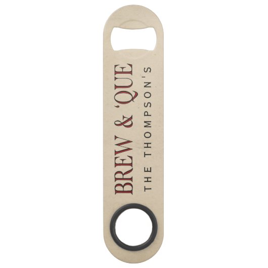 BBQ | Brew & Que Personalisiert Speedflaschenöffner (Vorderseite)
