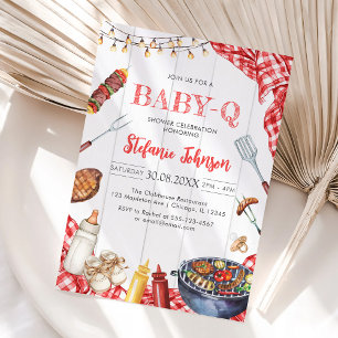 BBQ Children's BABY-Q Babyparty-Einladung Einladung