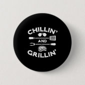 Bbq Chillin And Grillin Barbecue T Men Women Kids Button (Vorderseite)