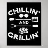 Bbq Chillin And Grillin Barbecue T Men Women Kids Poster (Vorne)