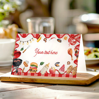 BBQ-Cookout-Baby-Shower-Essenszelt Platzkarte