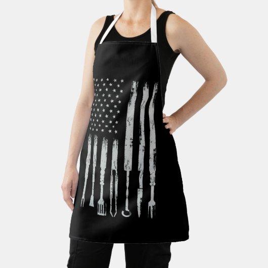 BBQ Design Smoking Barbecue USA Flag Schürze (InSitu)