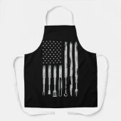 BBQ Design Smoking Barbecue USA Flag Schürze (Vorderseite)