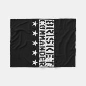 [bbq Dude] Brisket Commander Bbq Shirt  Fleecedecke (Vorderseite (Horizontal))