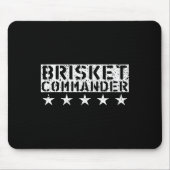 [bbq Dude] Brisket Commander Bbq Shirt  Mousepad (Vorne)