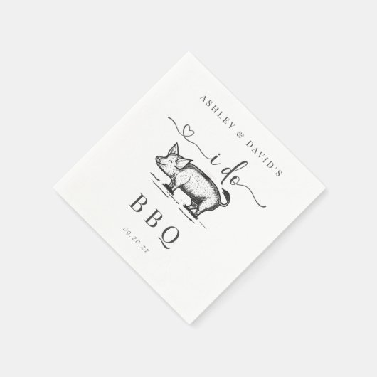 BBQ | Dusche für Paare | Rustikale Probe | Rost Serviette (Ecke)