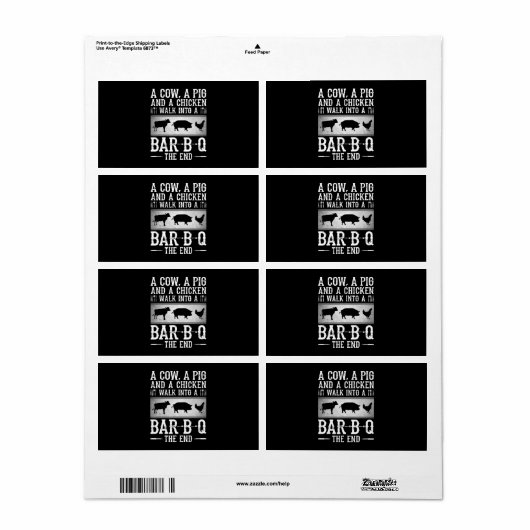 BBQ | Eine Kuh, ein Schwein und ein Huhn laufen in (Vorne)