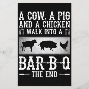 BBQ   Eine Kuh, ein Schwein und ein Huhn laufen in