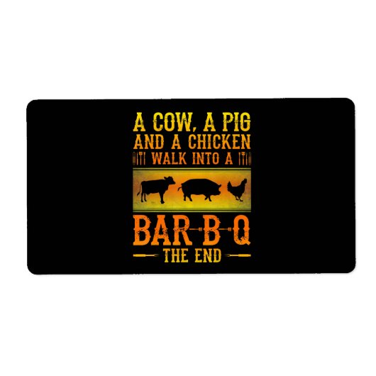 BBQ | Eine Kuh, ein Schwein und ein Huhn laufen in (Vorne)