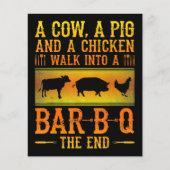 BBQ | Eine Kuh, ein Schwein und ein Huhn laufen in Flyer (Vorne)