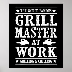 BBQ-Enthusiasten Der weltberühmte Grillmeister i Poster