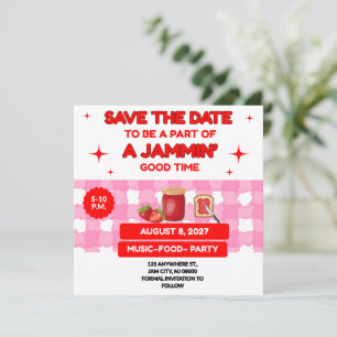 BBQ-FAMILIENTREFFEN ROTER PLATZ 5,25 X 5,25 JAM ON SAVE THE DATE