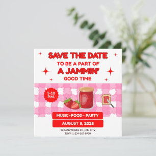 BBQ-FAMILIENTREFFEN ROTER PLATZ 5,25 X 5,25 JAM ON SAVE THE DATE