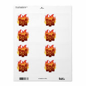 BBQ-Flamme Textdesign (Vorne)