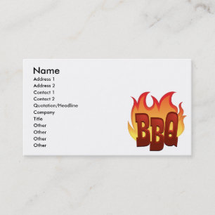 BBQ-Flammtextdesign Visitenkarte