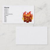 BBQ-Flammtextdesign Visitenkarte (Vorne/Hinten)