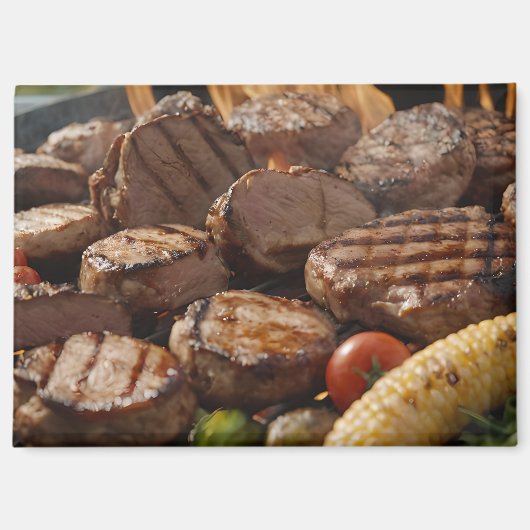 BBQ-gegrilltes Steak Magnet (Vorderseite)