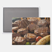 BBQ-gegrilltes Steak Magnet (Vorderseite/Rückseite)