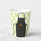 Bbq Gingham Babyparty  Pappbecher (Vorderseite)