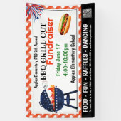 BBQ-Grill-Event Fundraiser-Banner | Benutzerdefini Banner (Vertikal)