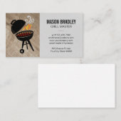 Bbq Grill | Flames Business Card Visitenkarte (Vorne/Hinten)