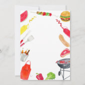 BBQ Grill Garten Geburtstagsfeier Einladung (Rückseite)
