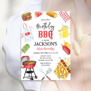 BBQ Grill Garten Geburtstagsfeier  Einladung