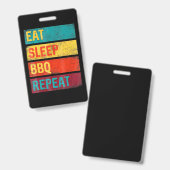 BBQ | Grill Grillgeschenk essen Schlaf GRILLEN Ausweis (Vorder- & Rückseite)