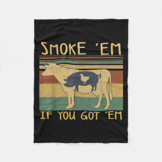 BBQ-Grill-Spaß-Fleisch-Raucher-Foodie-Liebhaber Fleecedecke