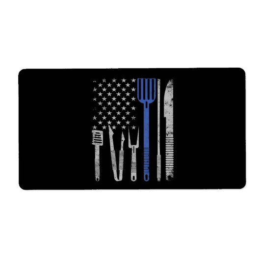 BBQ | GRILLEN Grill Schweinefleisch mit US-Flagge (Vorne)