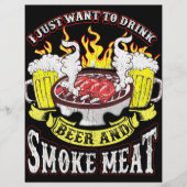 BBQ | GRILLEN Grillen Bierrauchfleisch Funny Quote Flyer (Vorne)