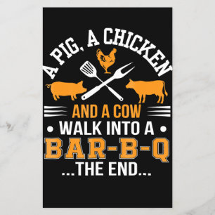 BBQ   GRILLEN Lover Pig Hühnerkuh Laufen in die Ba Flyer