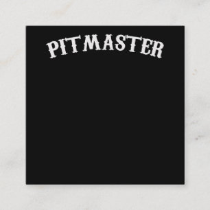 BBQ GRILLEN Pitmaster Koch Vater Fars Day Quadratische Visitenkarte