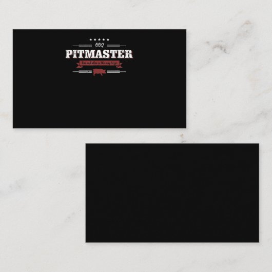 BBQ | GRILLEN Pitmaster niedrig und langsam ist de Treuekarte (Vorne/Hinten)