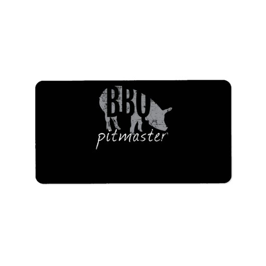 BBQ | GRILLEN Pitmaster Pig Grill Fans Day Adressaufkleber (Vorne)