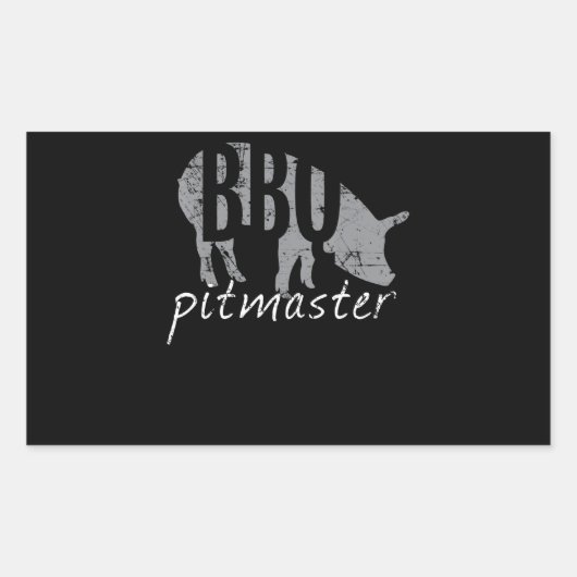 BBQ | GRILLEN Pitmaster Pig Grill Fans Day Rechteckiger Aufkleber (Vorderseite)