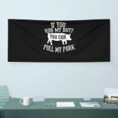 BBQ | GRILLEN Rub Mein Hintern Pull My Porsche Räu Banner (Messe)