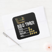 BBQ | GRILLEN Timer Barbecue Funny Grill Grillgesc Quadratischer Aufkleber (Umschlag)