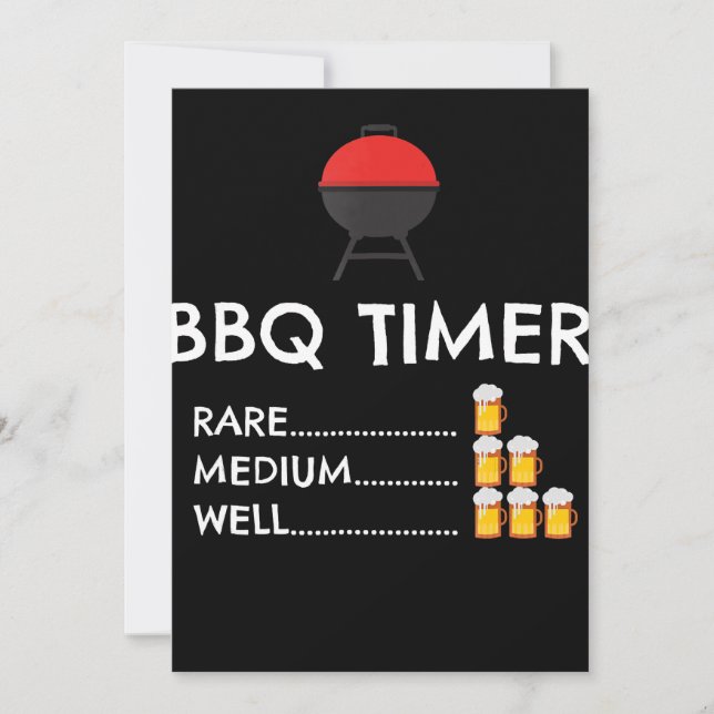 BBQ |GRILLEN Timer Barbecue Funny Grill Grillgesch (Vorderseite)