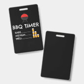 BBQ |GRILLEN Timer Barbecue Funny Grill Grillgesch Ausweis (Vorder- & Rückseite)