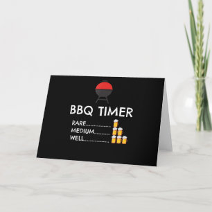 BBQ GRILLEN Timer Barbecue Funny Grill Grillgesch Feiertagskarte