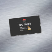 BBQ |GRILLEN Timer Barbecue Funny Grill Grillgesch Magnetische Visitenkarte (Beispiel)