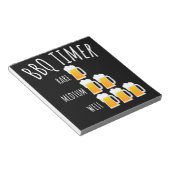 BBQ | GRILLEN Timer Beer Drink Funny Grilling Notizblock (angewinkelt)