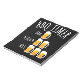 BBQ | GRILLEN Timer Beer Drink Funny Grilling Notizblock (Rotiert)