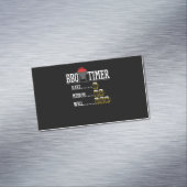 BBQ | GRILLEN Timer Funny Beer Steak Grill Grill Magnetische Visitenkarte (Beispiel)
