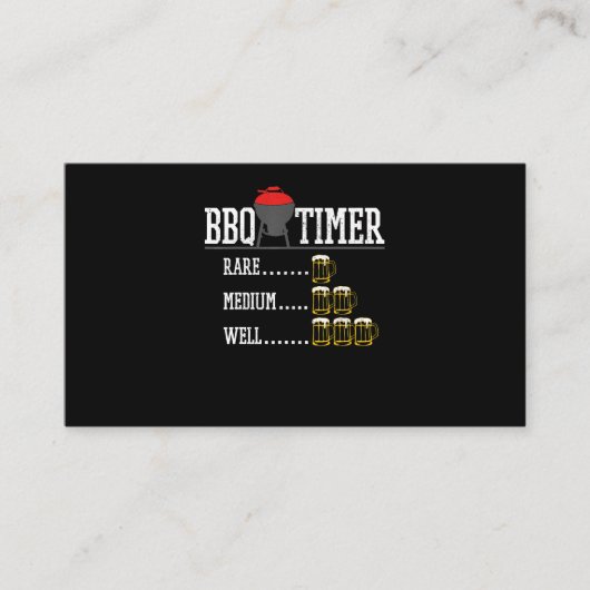 BBQ | GRILLEN Timer Funny Beer Steak Grill Grill Treuekarte (Vorderseite)