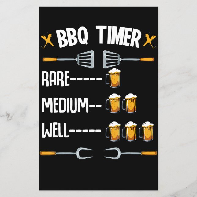 BBQ | GRILLEN Timer Rare Medium Well Beer Drink (Vorderseite)