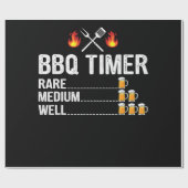 BBQ | GRILLEN Timer trinkt Grillbär Geschenkpapier (Flach)